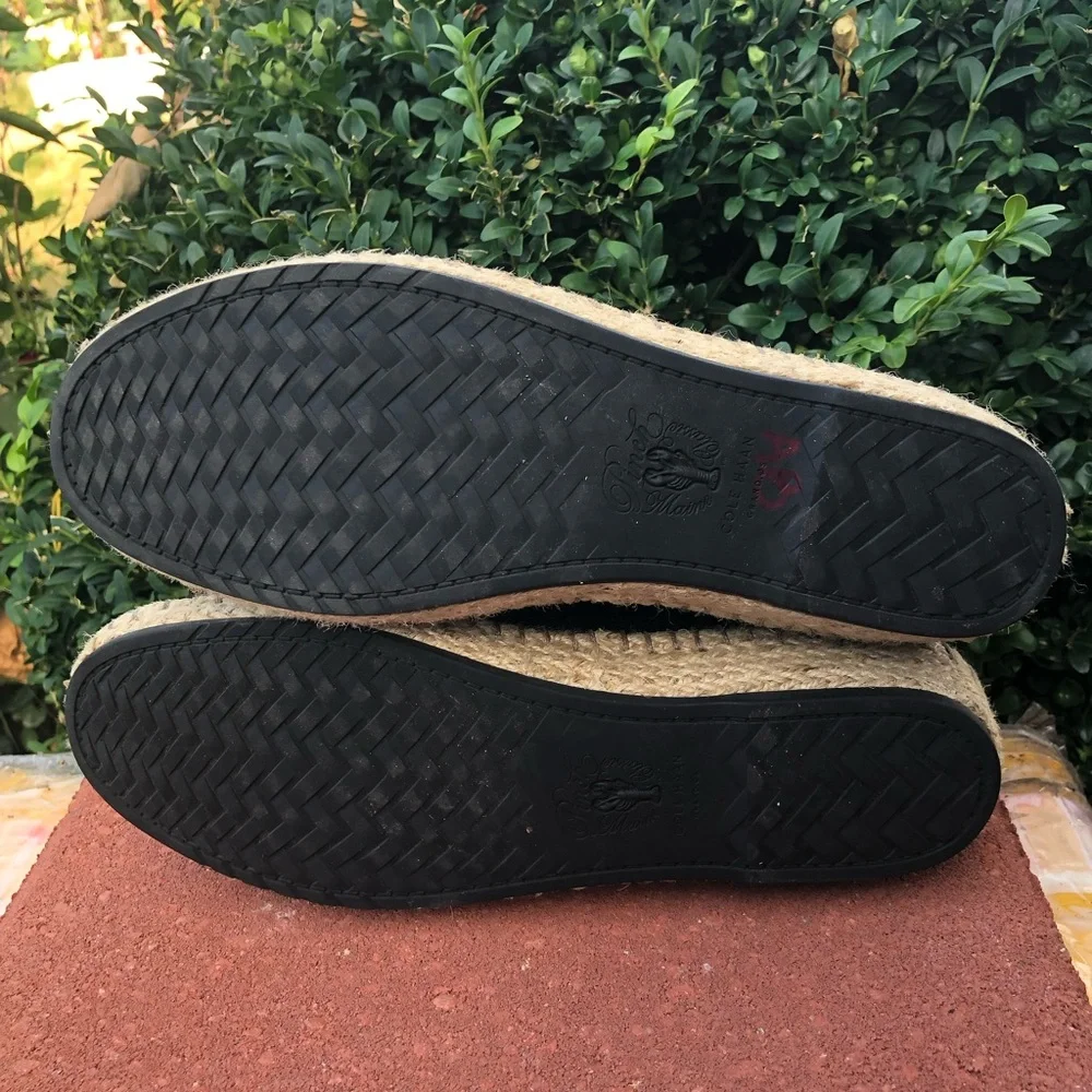 Cole Haan Women’s Black Cloudfeel Espadrille Loafer Suede Shoes Size 6.5B
